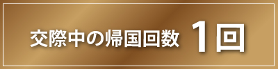 交際中の帰国回数1回